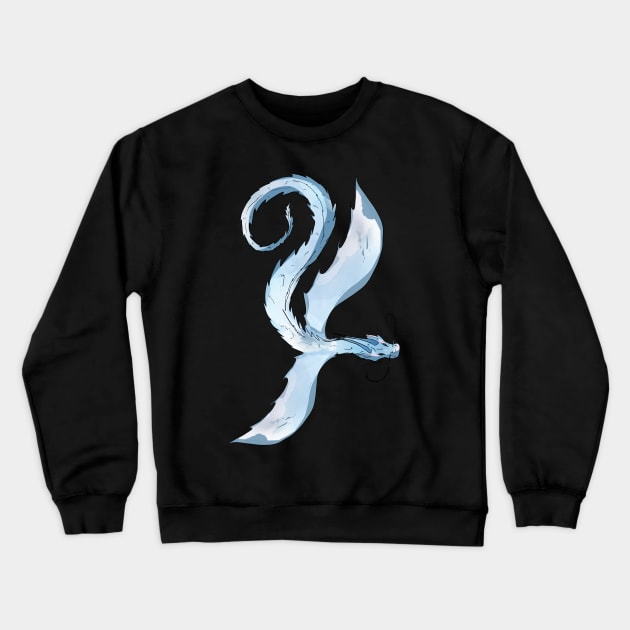 licht blue dragon black Crewneck Sweatshirt by oniadragon